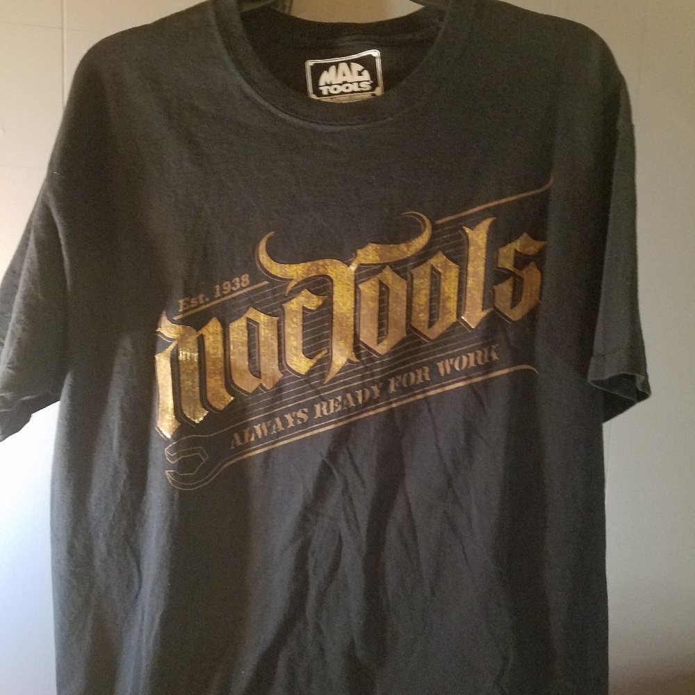 Mac Tools metallic copper print